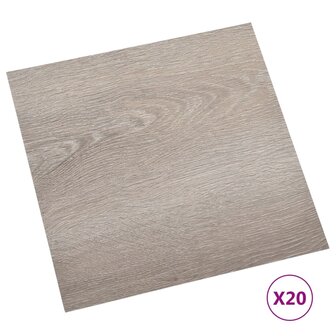 Vloerplanken 20 st zelfklevend 1,86 m&sup2; PVC taupe 2