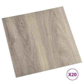 Vloerplanken 20 st zelfklevend 1,86 m&sup2; PVC taupe 2