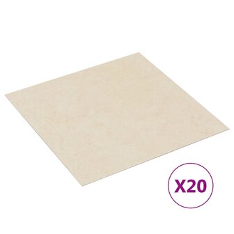 Vloerplanken 20 st zelfklevend 1,86 m&sup2; PVC beige 2