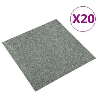 Tapijttegels 20 st 5 m&sup2; 50x50 cm groen 1