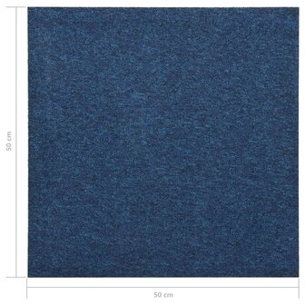 Tapijttegels 20 st 5 m&sup2; 50x50 cm donkerblauw 8