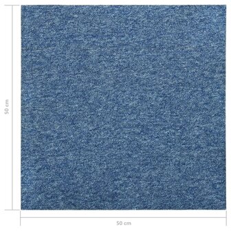 Tapijttegels 20 st 5 m&sup2; 50x50 cm blauw 8