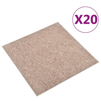 Tapijttegels 20 st 5 m&sup2; 50x50 cm beige 1