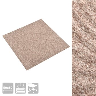 Tapijttegels 20 st 5 m&sup2; 50x50 cm beige 3