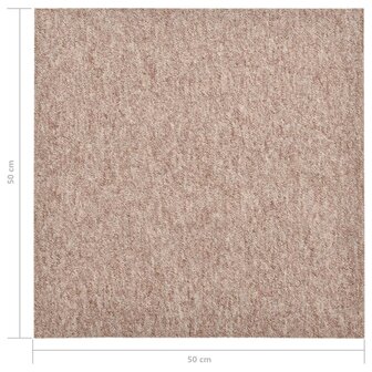 Tapijttegels 20 st 5 m&sup2; 50x50 cm beige 8