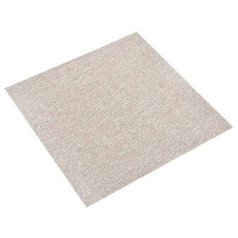 Tapijttegels 20 st 5 m&sup2; 50x50 cm lichtbeige 2