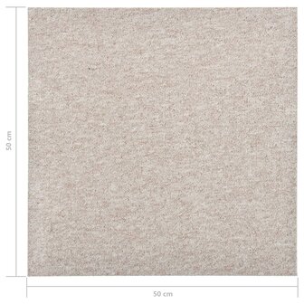 Tapijttegels 20 st 5 m&sup2; 50x50 cm lichtbeige 8