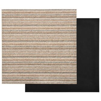 Tapijttegels 20 st 5 m&sup2; 50x50 cm gestreept beige 4