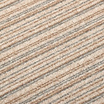 Tapijttegels 20 st 5 m&sup2; 50x50 cm gestreept beige 7