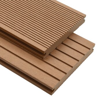 Terrasplanken met accessoires 16 m&sup2; 2,2 m massief HKC teak 1