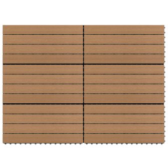 Terrastegels 6 st 60x30 cm 1,08 m&sup2; HKC bruin 1