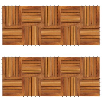 Terrastegels verticaal patroon 30 x 30 cm Acacia set van 20 1