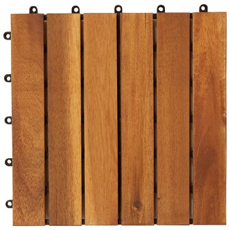 Terrastegels verticaal patroon 30 x 30 cm Acacia set van 20 4