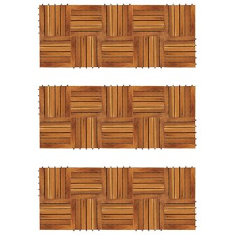 Terrastegels verticaal patroon 30 x 30 cm Acacia set van 30 1