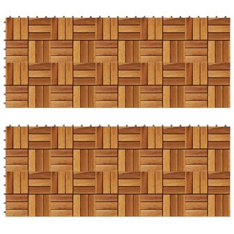 Terrastegels 30 x 30 cm Acacia set van 20 1