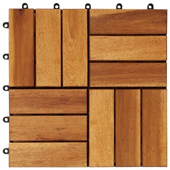 Terrastegels 30 x 30 cm Acacia set van 20 4