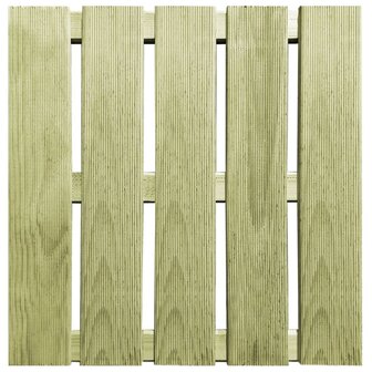 12 st Terrastegels 50x50 cm hout groen 2