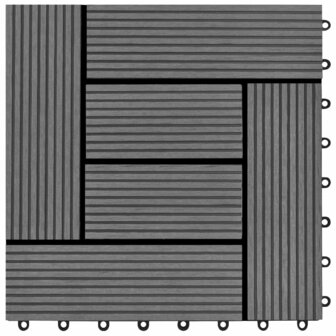 22 st Terrastegels 30x30 cm 2 m&sup2; HKC grijs 4