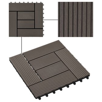 22 st Terrastegels 30x30 cm 2 m&sup2; HKC donkerbruin 4