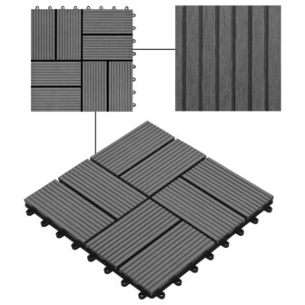 22 st Terrastegels 30x30 cm 2 m&sup2; HKC grijs 4