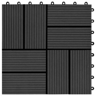 22 st Terrastegels 30x30 cm 2 m&sup2; HKC zwart 5