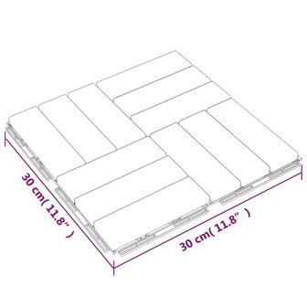 Terrastegels 20 st 30x30 cm massief teakhout 9