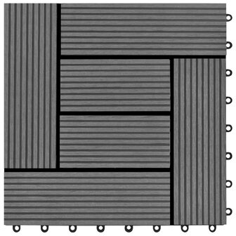 Terrastegels 11 stuks 30 x 30 cm WPC 1 m2 (grijs) 5