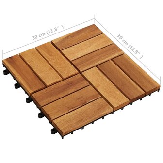 Terrastegels acaciahout 30 x 30 cm (10 stuks) 7