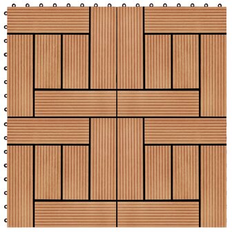 Terrastegels 30x30 cm 1 m&sup2; HKC teakkleur 11 st 1