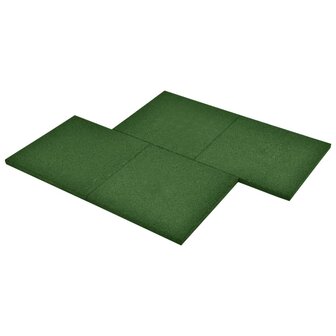 Valtegels 12 st 50x50x3 cm rubber groen 4