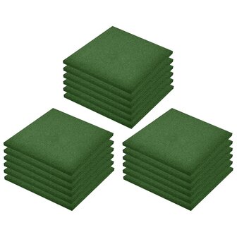 Valtegels 18 st 50x50x3 cm rubber groen 2