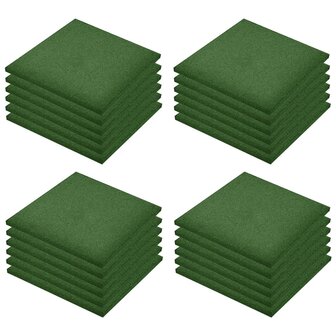 Valtegels 24 st 50x50x3 cm rubber groen 2