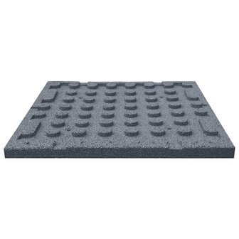 Valtegels 6 st 50x50x3 cm rubber grijs 6