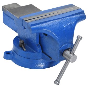 Bankschroef 125 mm gietijzer blauw 1