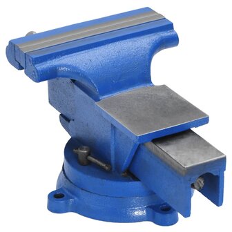 Bankschroef 125 mm gietijzer blauw 4