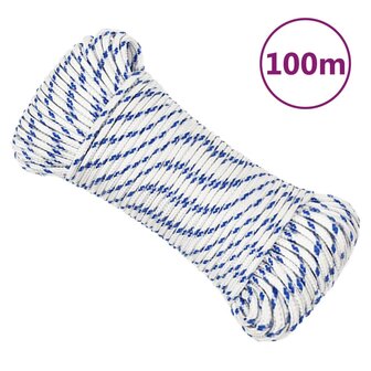 Boot touw 3 mm 100 m polypropyleen wit 1