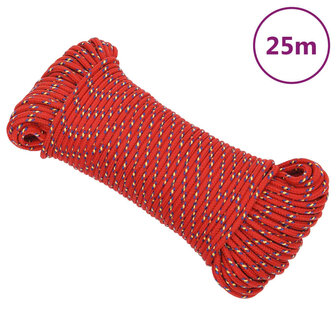 Boottouw 4 mm 25 m polypropyleen rood 1