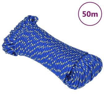 Boottouw 3 mm 50 m polypropyleen blauw 1