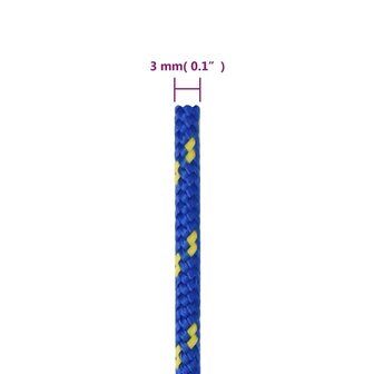 Boottouw 3 mm 50 m polypropyleen blauw 6