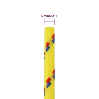 Boottouw 5 mm 50 m polypropyleen geel 6