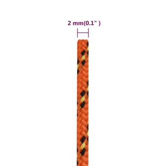 Boottouw 2 mm 25 m polypropyleen oranje 6