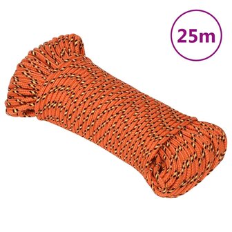 Boottouw 4 mm 25 m polypropyleen oranje 1