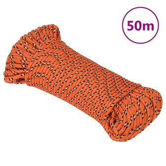 Boottouw 4 mm 50 m polypropyleen oranje 1