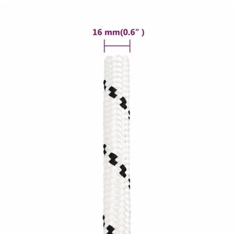 Werktouw 16 mm 100 m polyester wit 6