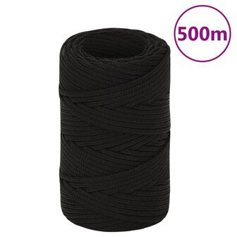 Werktouw 2 mm 500 m polyester zwart 1