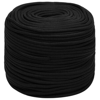 Werktouw 6 mm 50 m polyester zwart 2