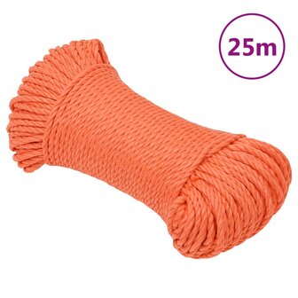 Werktouw 3 mm 25 m polypropeen oranje 1