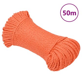 Werktouw 3 mm 50 m polypropeen oranje 1