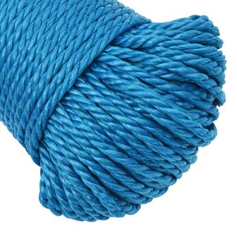 Werktouw 3 mm 25 m polypropeen blauw 4