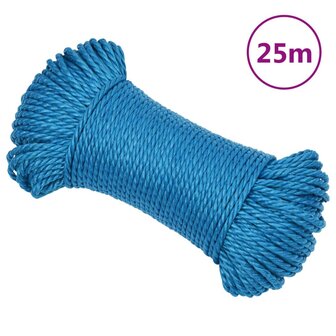 Werktouw 6 mm 25 m polypropeen blauw 1